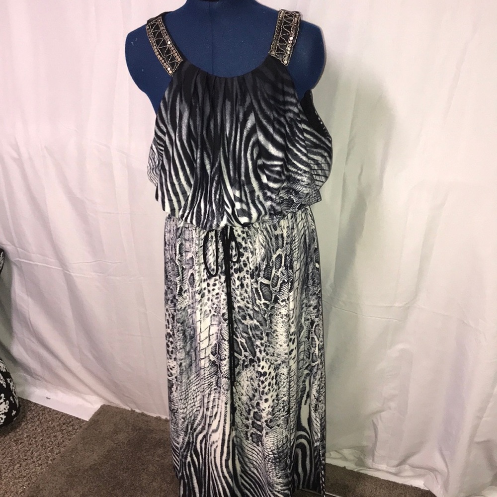 Gray & Black long dress